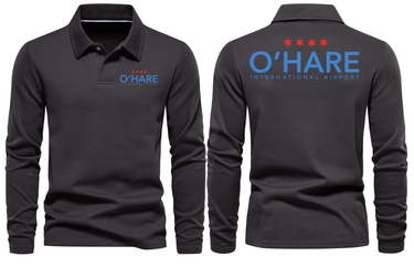 O HARE AIRPORT LONG SLEEVE POLO